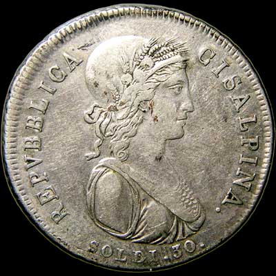 Obverse - Cisalpine Republic 30 Soldi - 1801