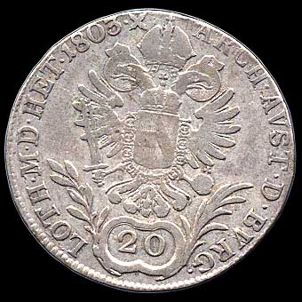 Reverse - Austria - 20 Kreuzer 1803