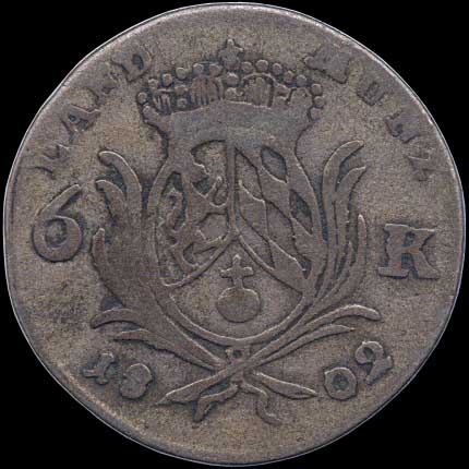 Reverse - Bavaria - 6 Kreuzer - 1802