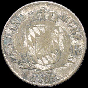 Reverse - Bavaria - 6 Kreuzer - 1807