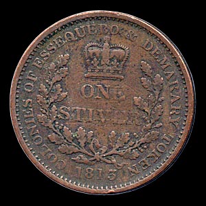 Reverse - Great Britain - 1 Stiver - 1813