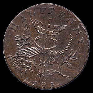 Reverse - Great Britain - 1/2 Penny - 1793