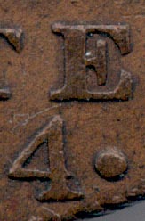 The 4 under the E...
