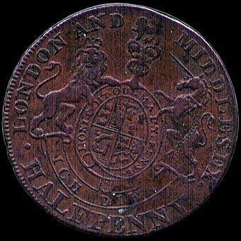 Reverse - Great Britain - 1/2 Penny - 1795