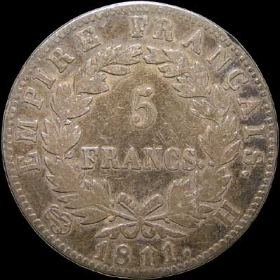 Reverse - France - 5 Francs 1811