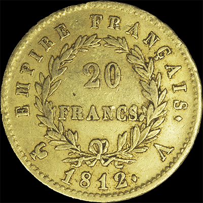 Reverse - France - 20 Francs - 1812