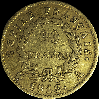 Reverse - France - 20 Francs - 1812