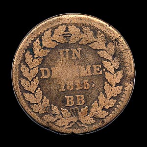 Reverse - France - Un Decime - 1815