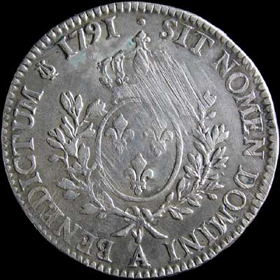 Reverse - France - 1791
