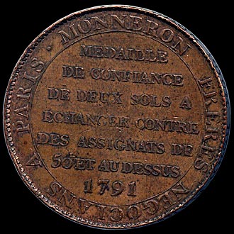 Reverse - France - 2 Sols 6 Deniers - 1791