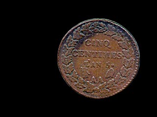 Reverse - France - 5 Centimes 1797