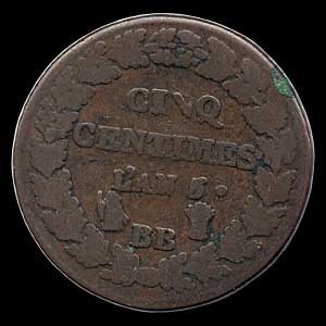 Reverse - France - 5 Centimes 1797