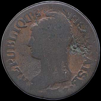 Obverse - France - 5 Centimes 1800