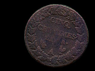 Reverse - France - 5 Centimes 1800
