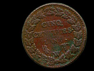 Reverse - France - 5 Centimes 1800