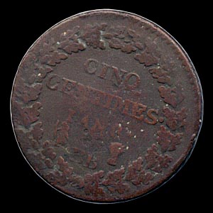 Reverse - France - 5 Centimes 1800
