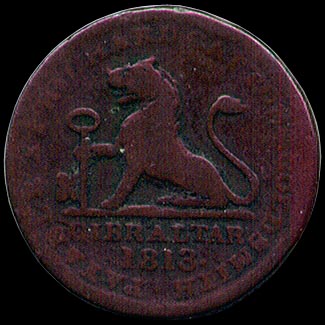 Obverse - Gibraltar - 1 Quarto - 1813