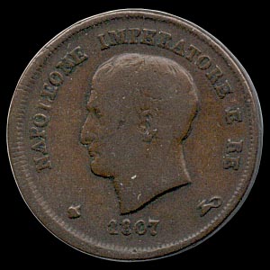 Obverse - Kingdom of Napoleon - 3 Centesimi (1807)