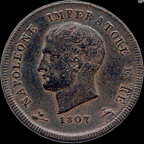 Obverse - Kingdom of Napoleon - 3 Centesimi (1807)