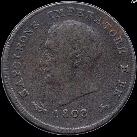 Obverse - Kingdom of Napoleon - 3 Centesimi (1808)