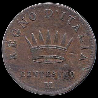 Reverse - Kingdom of Napoleon - 1 Centesimo (1808)