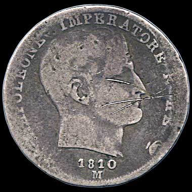 Obverse - Kingdom of Napoleon - 1 Lira (1810)