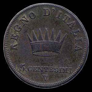 Reverse - Kingdom of Napoleon - 3 Centesimi (1810)