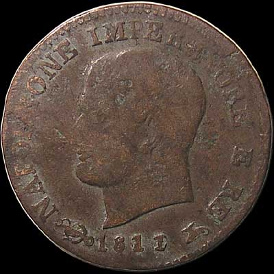 Obverse - Kingdom of Napoleon - 1 Centesimo (1811)