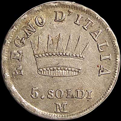 Reverse - Kingdom of Napoleon - 5 Soldi - 1811