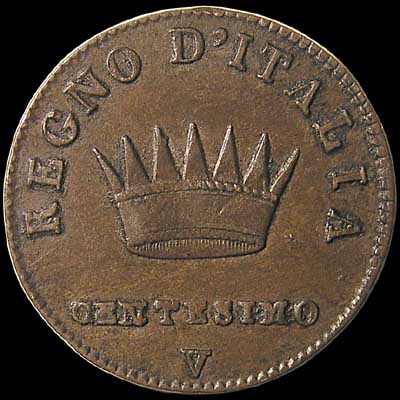 Reverse - Kingdom of Napoleon - 1 Centesimo (1811)