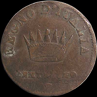 Reverse - Kingdom of Napoleon - 1 Centesimo (1811)