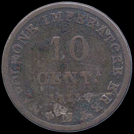 Reverse - Kingdom of Napoleon - 10 Centesimi (1813)