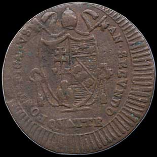 Obverse - Papal States 1/4 Baiocco - 1802