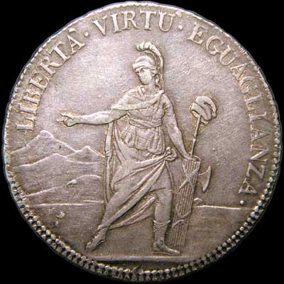 Obverse - Piedmont Republic 1/2 Scudo 1799