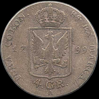 Reverse - Prussia - 4 Groschen - 1799