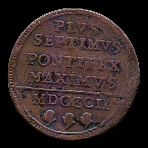 Reverse - Papal States - Baiocco - 1802