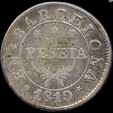 Reverse - Spain - Peseta - 1810