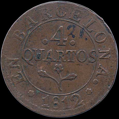 Reverse - Spain - 4 Quartos - 1812
