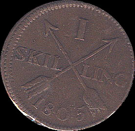 Reverse - Sweden - 1 Skilling 1805
