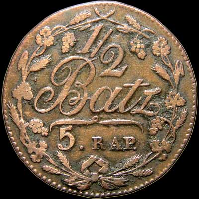 Reverse - Swiss - 1/2 Batzen - 1811