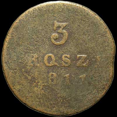 Reverse - Grand Duchy of Warsaw - 3 Grosze - 1811