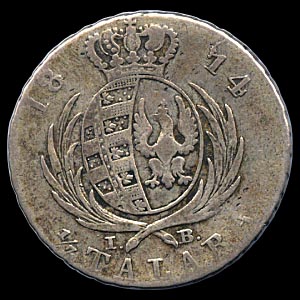 Reverse - Grand Duchy of Warsaw - 1/3 Talara - 1814