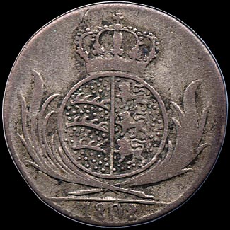 Reverse - Wurttemberg - 6 Kreuzer - 1808