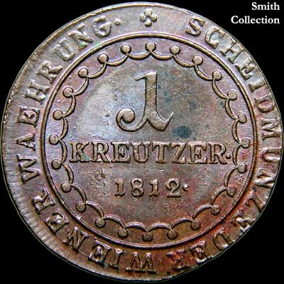 Reverse - Austria - 1 Kreutzer 1812