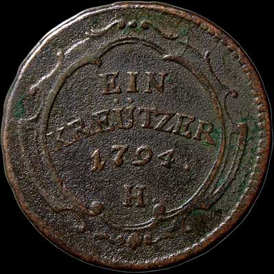 Reverse - Austria - 1 Kreutzer 1794