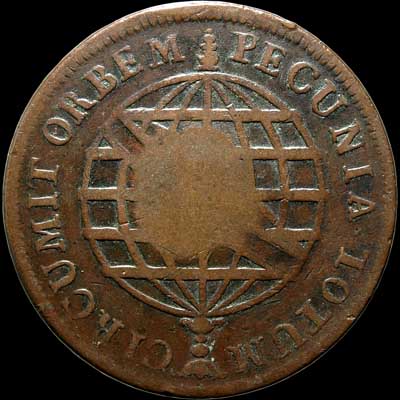 Reverse - Brasil - 1796 - 40 Reis [1809 80 Reis counterstamp]