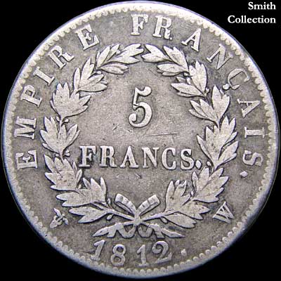 Reverse - France - 5 Francs 1812