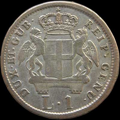 Obverse - Genoan Republic - 1 Lira - 1794