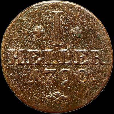 Reverse - Hesse-Cassel - 1790 - 1 Heller