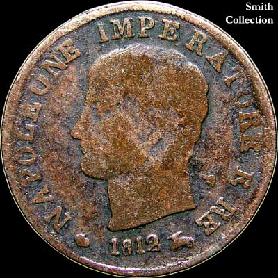 Obverse - Kingdom of Napoleon - 1 Centesimo (1812)